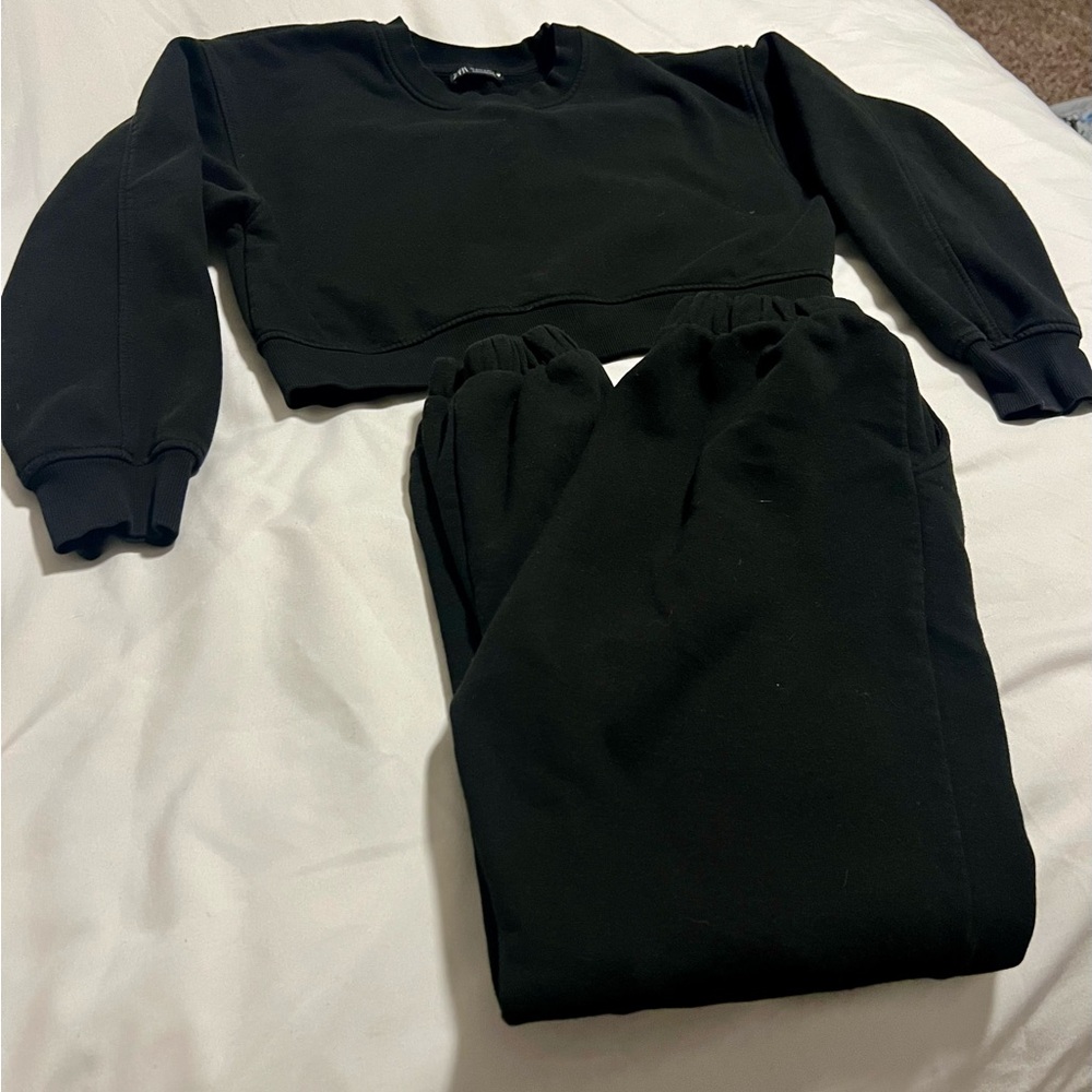 Matching Cropped Sweatsuit